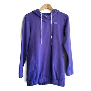 ADIDAS Womens Purple Pullover Hoodie Small